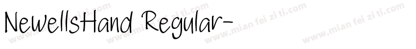 NewellsHand Regular字体转换